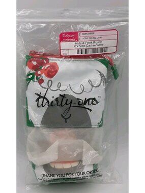 Thirty-One 31 Hide & Peek Pouch Holiday Llama AG84 Christmas Party Favor NEW